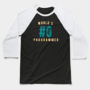 World's #0 Computer Programmer Baseball T-Shirt